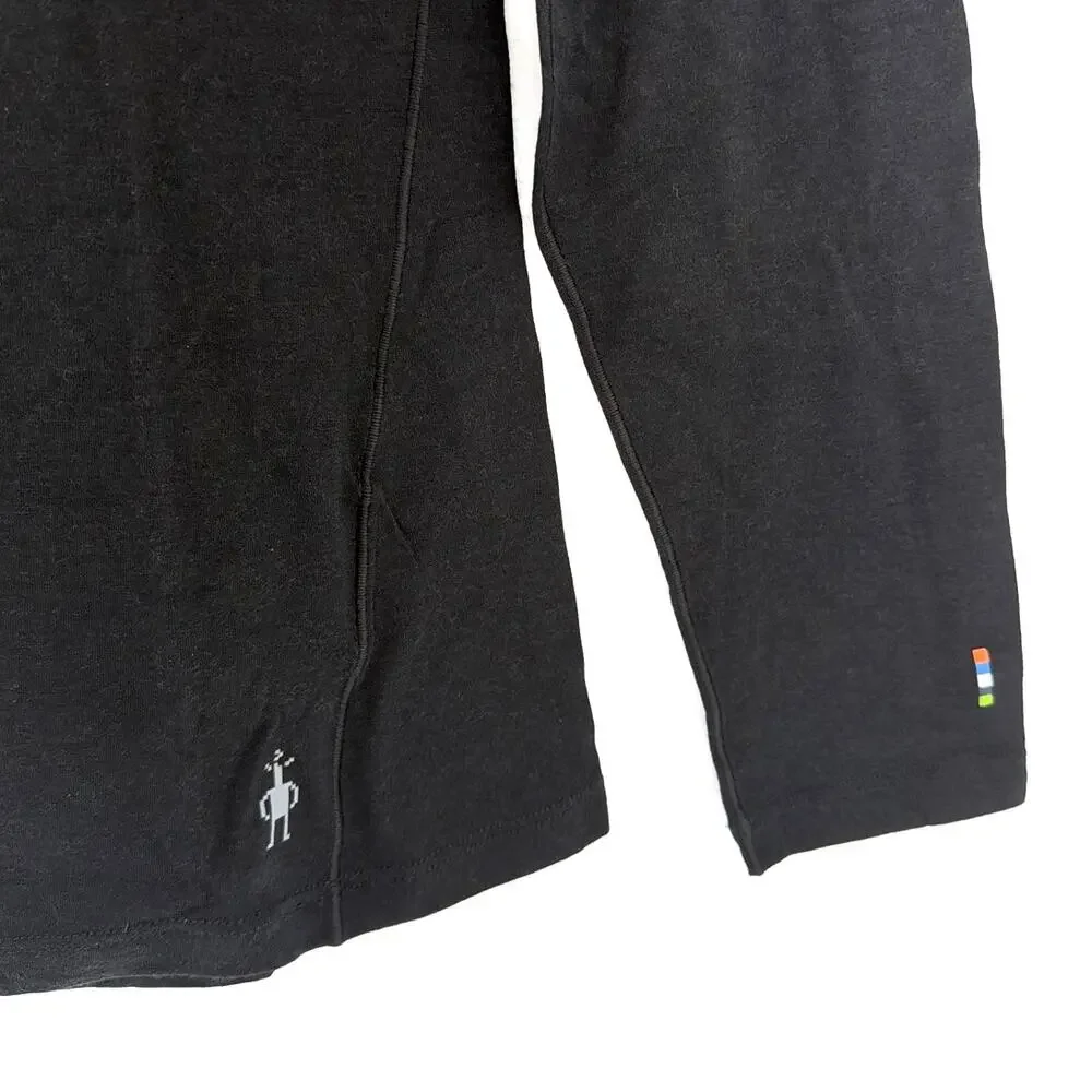 Smartwool Black Classic All-Season Merino Base Layer Crew Top Size L